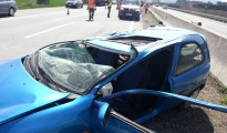 Mit Auto auf Westautobahn überschlagen