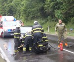 Bad Ischl: Unfall in der Kalkwerkkurve - LKW touchierte LKW Bad Ischl: Unfall in der Kalkwerkkurve - LKW touchierte LKW