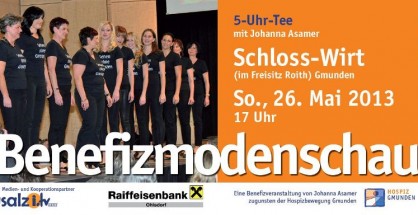 5-Uhr-Tee mit Johanna Asamer - Benefizmodenschau im Schloss-Wirt 5-Uhr-Tee mit Johanna Asamer - Benefizmodenschau im Schloss-Wirt