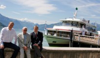 vlnr. Christian Demmelhuber (Geschäftsführer FURAL), Walter Staudinger (FURAL-Mitarbeiter seit 48 Jahren) und Gottfried Schrabacher(Vizebürgermeister, Obmann WKO Gmunden)