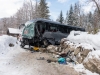 Unfall mit voll besetztem Bus am Pass Gschütt in OÖ