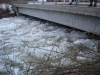 Hochwasser durch Eisstau in Ohlsdorf