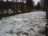 Hochwasser durch Eisstau in Ohlsdorf