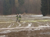 Hochwasser durch Eisstau in Ohlsdorf