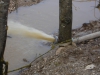 Hochwasser durch Eisstau in Ohlsdorf