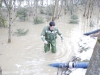 Hochwasser durch Eisstau in Ohlsdorf