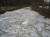 Hochwasser durch Eisstau in Ohlsdorf