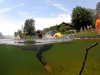 Gewitter holte beim 2. Hallstättersee-Schwimm-Marathon Schwimmer vorzeitig aus dem Wasser