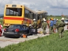 Großeinsatzübung in Ohlsdorf mit Schulbus