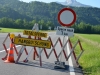 Hangrutschung, Strassensperre und defekte Trinkwasserleitung bei Loibichl