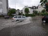 Esplanade Gmunden nach Regenschauer unter Wasser