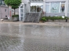 Esplanade Gmunden nach Regenschauer unter Wasser