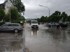 Esplanade Gmunden nach Regenschauer unter Wasser