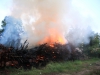 100 Festmeter Holz in Vollbrand - massiver Löscheinsatz in Gmunden