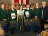 Geehrte Musiker - von links nach rechts: Christoph Wiesenberger (Kapellmeister), Anton Pesendorfer (Schlagwerk), Nicole Ahammer (Blasmusikverband), Leopold Hüttner (Flügelhorn), Michael Ofner (Obmann), Hannes Schobesberger (Bürgermeister)