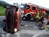 Spektakulärer Auto-Überschlag in Regau