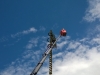 Sturm knickt Ohlsdorfer Maibaum- Wipfel