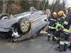 Unfall auf Westautobahn - Verkehrsschild durchschlagen