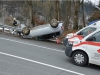 Unfall auf Westautobahn - Verkehrsschild durchschlagen
