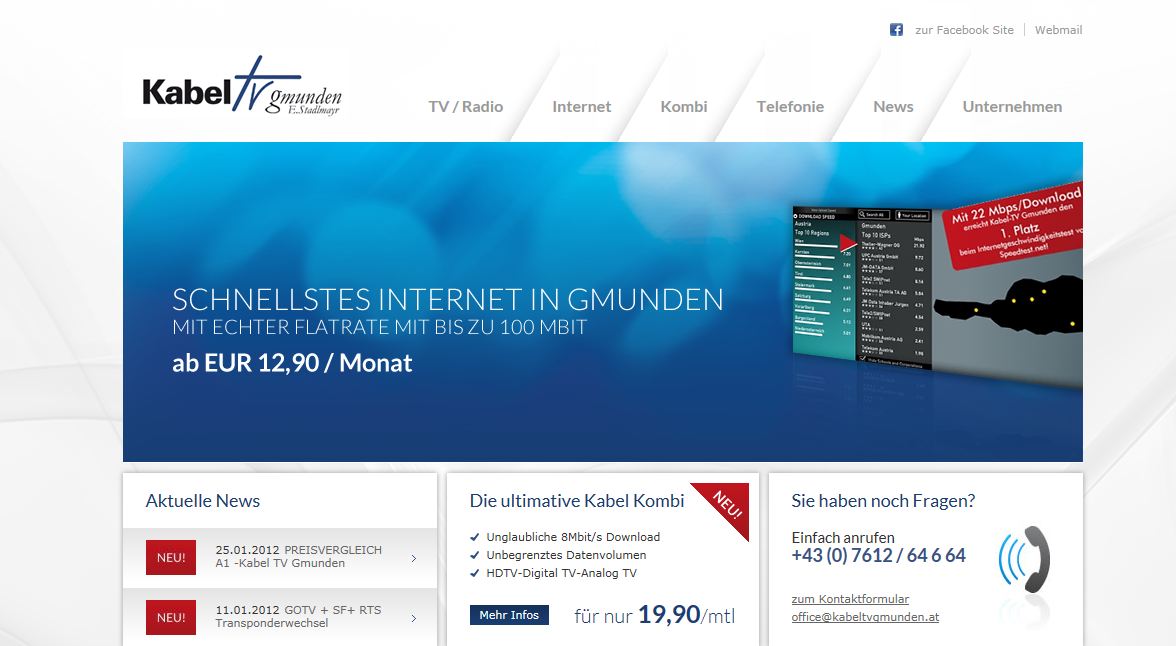 Lokaler Kabelbetreiber macht Gmunden zu einer der schnellsten Internetstädte Österreichs