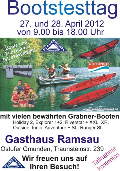 Bootstesttage beim Gasthaus Ramsau am Ostufer des Traunsee