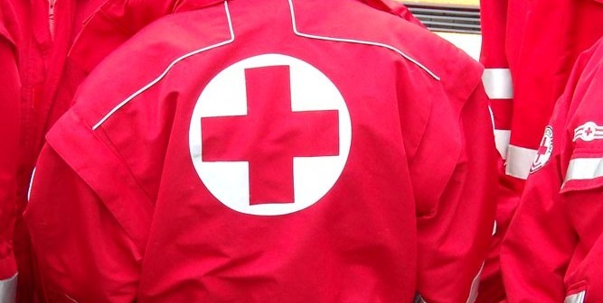 Rotes Kreuz Sanitäter im Einsatz
