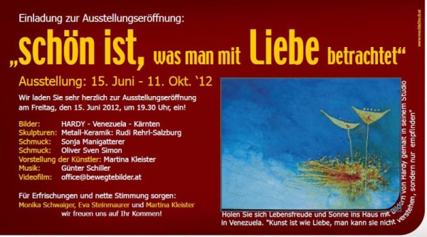 "Schön ist, was man mit Liebe betrachtet" - Ausstellungseröffnung in der Galerie 10er Haus