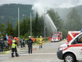 Großübung am Wolfgangsee - Brand im Ferienhort Ried