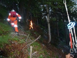 Waldbrand durch Blitzschlag in Obertraun