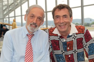 Heinz Nußbaumer und Hubert von Goisern im Lehartheater Bad Ischl