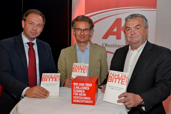 Markus Marterbauer bei der Vorstellung seines Buches in Steyrermühl: „Entfesselte Finanzmärkte endlich zügeln!“