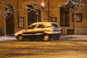 Salzkammergut: ersten Schneefälle sorgen für Verkehrsbehinderung