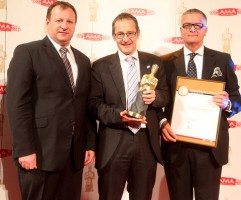 DI Günter Griesmayr (Vorstand AMA), Mag. Michael Waidacher (GF Gmundner Molkerei), Dr. Stephan Mikinovic (GF AMA Marketing)