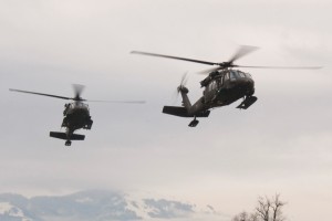 Felssturz in Grünau - Bundesheer mit Black hawk Hubschrauber im Assistenzeinsatz