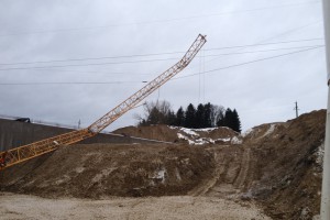 Frankenmarkt: Baukran fiel auf ÖBB-Hochspannungsleitung
