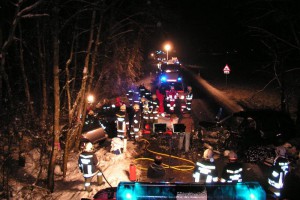 Tödlicher Frontalcrash in Rutzenham im Bezirk Vöcklabruck | Foto: Feuerwehr