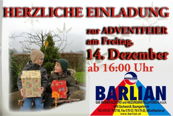 Adventfeier bei Barlian in Gschwandt