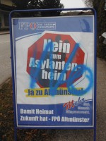Empörung über Plakat "Nein zum Asylantenheim – ja zu Altmünster" | Foto: salzi.at
