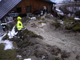 Hangrutsch in Bad Aussee gefährdet Wohnhaus