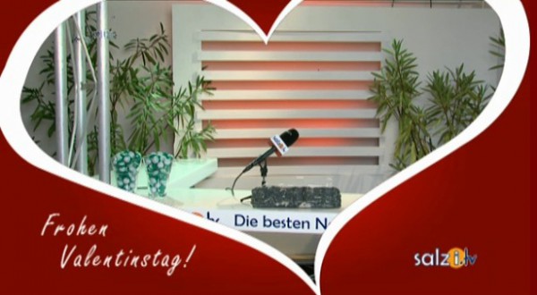 Valentinstagsgrüße live im Fernsehen