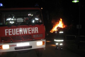 Mondsee: Holzhaufen geriet in Brand