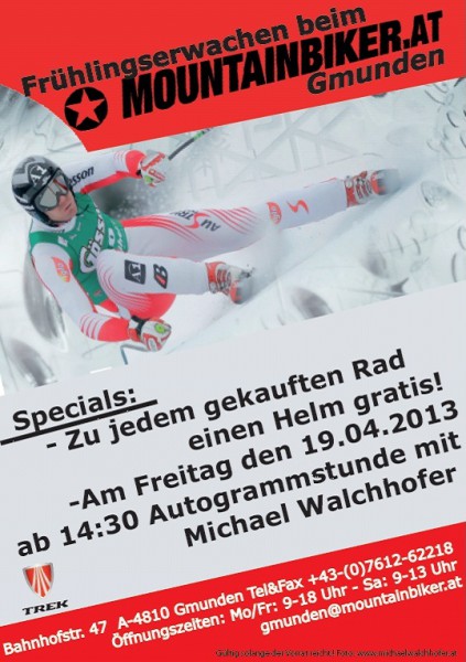 Michael Walchhofer zu Gast bei Mountainbiker in Gmunden