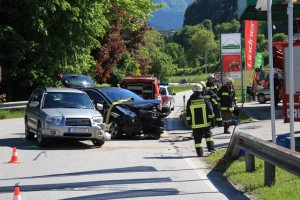 Altmünster: zwei Verletzte bei Unfall auf der Großalmlandesstraße