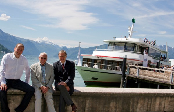 vlnr. Christian Demmelhuber (Geschäftsführer FURAL), Walter Staudinger (FURAL-Mitarbeiter seit 48 Jahren) und Gottfried Schrabacher(Vizebürgermeister, Obmann WKO Gmunden)