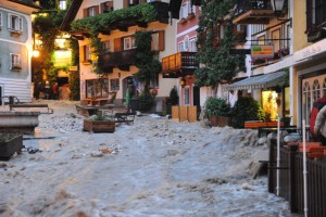 Murenabgang in Hallstatt