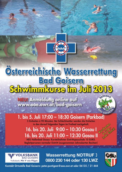 Schwimmkurse bei der Wasserrettung Ortsstelle Bad Goisern
