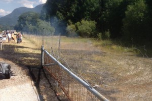 Gokart ging auf der B158 in Flammen auf