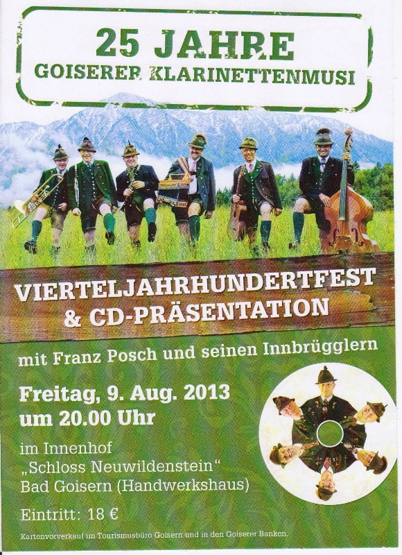 25 Jahre "Goiserer Klarinettenmusi" - gegründet 1988