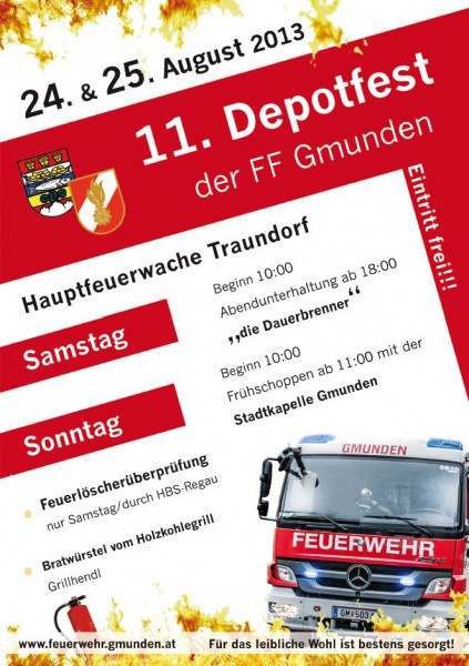 11. Depotfest der Feuerwehr Gmunden