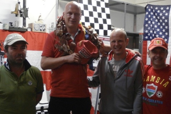 Klaus Brandner, Franz Kolnerberger, Martin Schmidt und Rennleiter Heinz Hamminger (von links nach rechts)